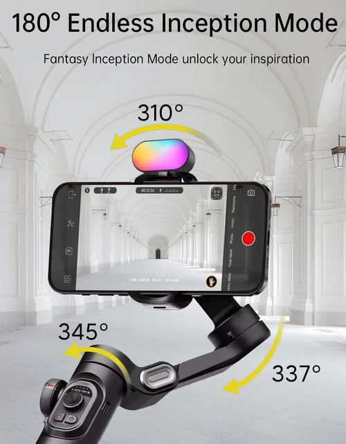Load image into Gallery viewer, Smart XE Kit Gimbal Stabilizer for Smartphone Iphone Video Recording Magnetic Fill Light 3-Axis Foldable Android Gimble

