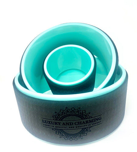 Yoga Wheel Foam Roller Stretching Backbend Core Strength Posture Impr.. Set of 3