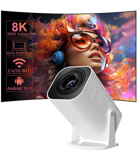 P330 Mini Projetor Android 14 300 ANSI 4K 8K 1080P Wifi6 BT5.3 Home Cinema Portable Projector