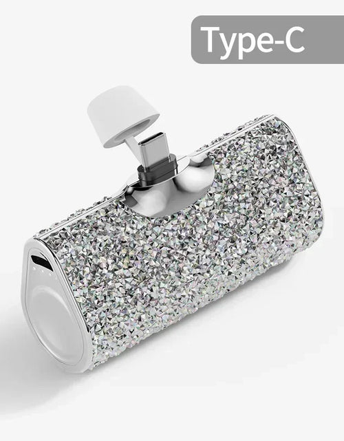 Load image into Gallery viewer, Portable Charger Mobile Power Bank Power Banks Fast Charging Power Bank Shiny Diamond Fashion High Quality 5000Mah
